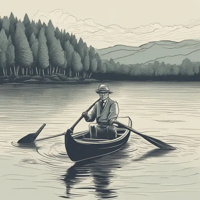 Manager in a boat rows against the flow of investment returns, with TER influencing the size of their oar