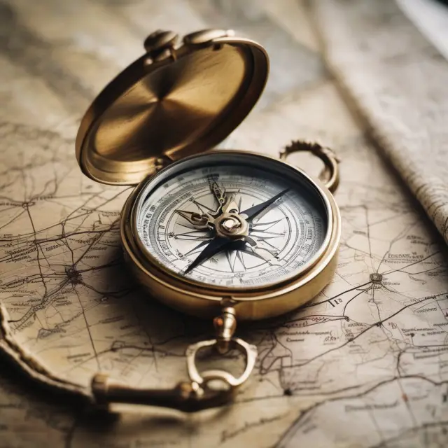 An investor navigating through an enchanted financial forest, using a TER compass and map to find optimal mutual funds for higher returns