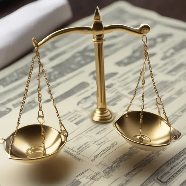Golden term deposit scales against stock market index, symbolizing investment balance and stability in uncertain markets.