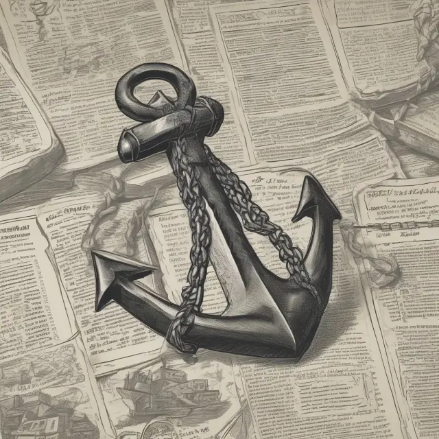 A sturdy anchor in turbulent waters symbolizing a lower terminal capitalization rate, increasing real estate investment profits