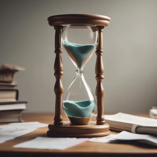 An hourglass filled with term life insurance policies, representing financial security and protection