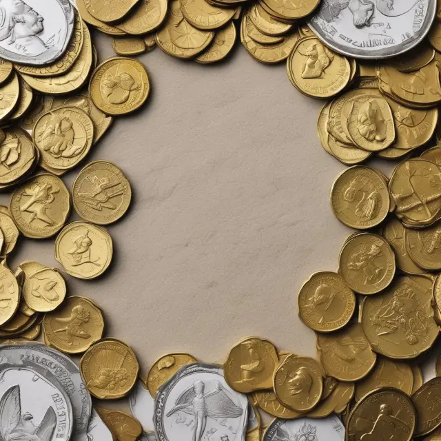 Table laden with gold coins representing various elements of executive compensation: base salary, bonuses, equity, benefits, and negotiations.
