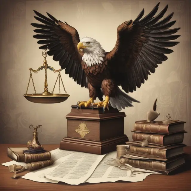A lawyer meticulously reviewing a term sheet with legal documents and tools, symbolizing careful consideration in a business deal.