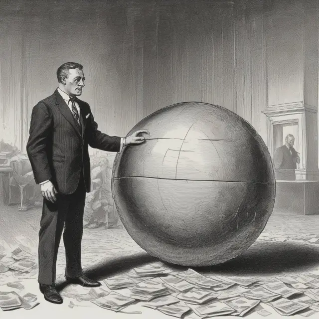 Image of an antique crystal ball filled with water, with bond yield charts reflecting inflation expectations.