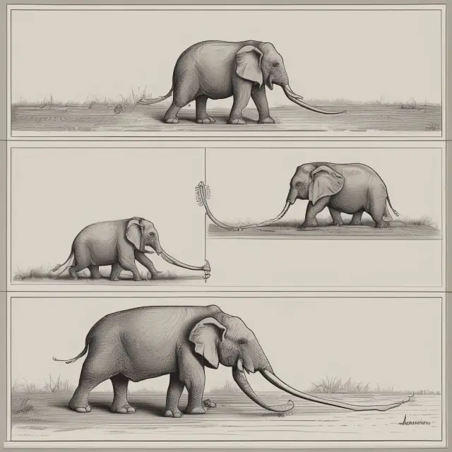 Elephants and mice on a see-saw depicting liquid long-term bonds vs. quick short-term bonds