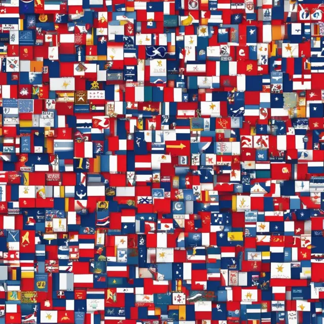 Mosaic of Texas flags showcasing underlying concerns in the Texas ratio.