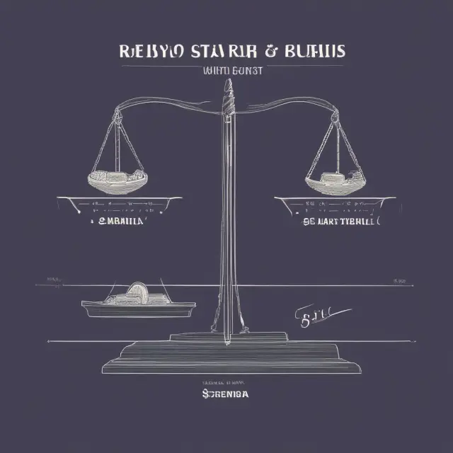 Scales with weights symbolizing investment returns, balancing theoretical nil paid price and other factors