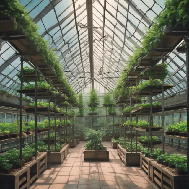 Image showing a balance of existing shares represented by a blueprint before rights offering (pre-TERP) and a greenhouse symbolizing new discounted shares after rights offering (post-TERP)