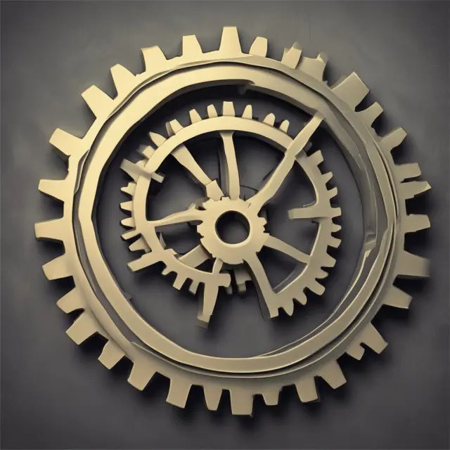 Gears illustrating Firm A investing in innovation vs. Firm B focusing on cost-cutting, reflecting the influence of competition on decision making