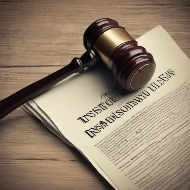 A gavel tapping on a scroll representing compulsory insurance laws for various industries