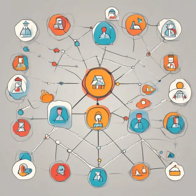 Buyers, sellers, and third parties interconnected, illustrating the importance of third-party roles in streamlining transactions. SEO: Third Party Roles, Marketplace, Trust.