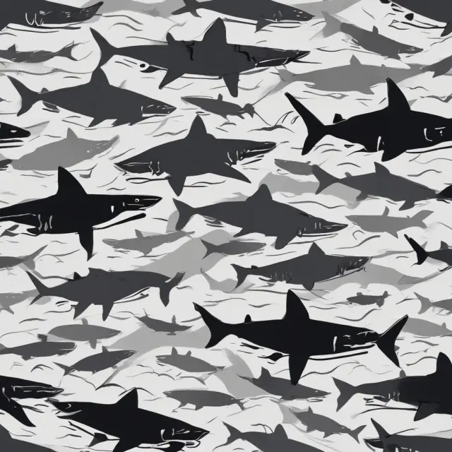 Sharks swimming in a murky body of water, symbolizing potential risks in third-party transactions