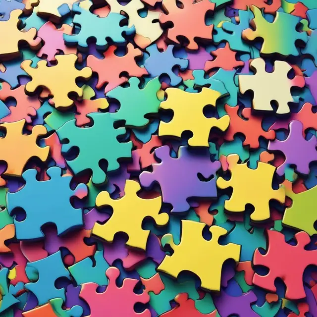 A beautiful jigsaw puzzle with third-party transaction pieces coming together through risk assessment, due diligence, contract negotiation, monitoring, security, and compliance