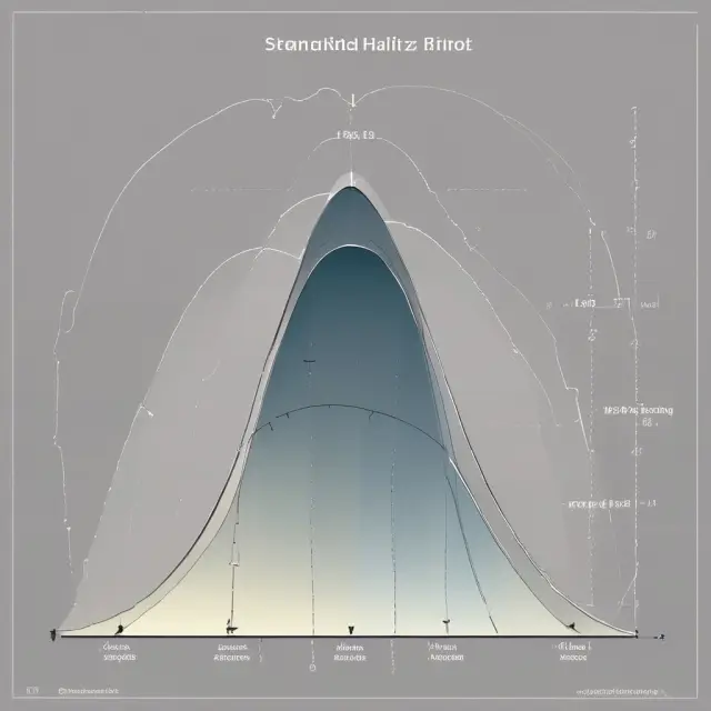 Bell curve representing three-sigma limits with standard deviations determining the upper and lower bounds.