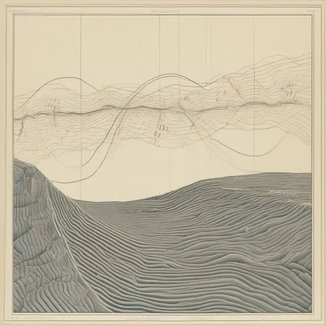 A tranquil sea with three sets of control lines representing Three-Sigma Limits to guide the flow of data points and signal potential trends in finance