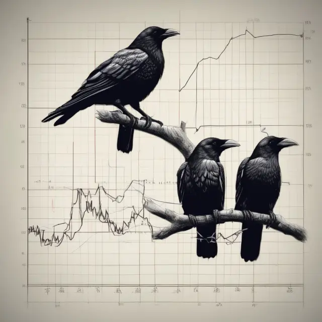 Three long-bodied candles with minimal shadows indicate bearish market trend.