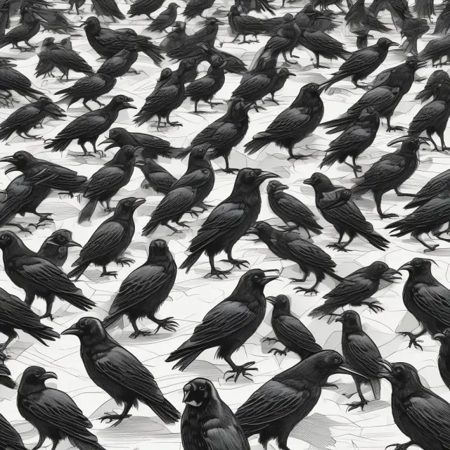 Traders observing three black crows on a stock ticker screen, highlighting their high trading volumes and impending downtrend.