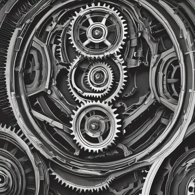Industrial gears turning at maximum speed, representing increased operational efficiency and profitability from maximizing throughput