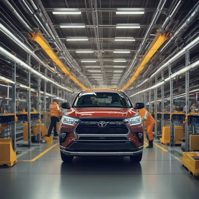 Three towering giants symbolizing Toyota, Amazon, and Intel, representing their impressive throughput management achievements in manufacturing and logistics.