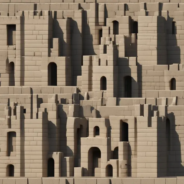 A sturdy castle constructed from blocks labeled 