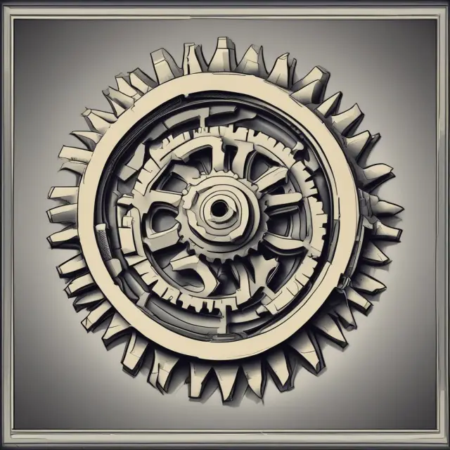 Two interconnected gears represent the Tier 1 capital ratio (risk-focused, with weighted assets) and leverage ratio (debt-focused), emphasizing their differences in risk assessment.