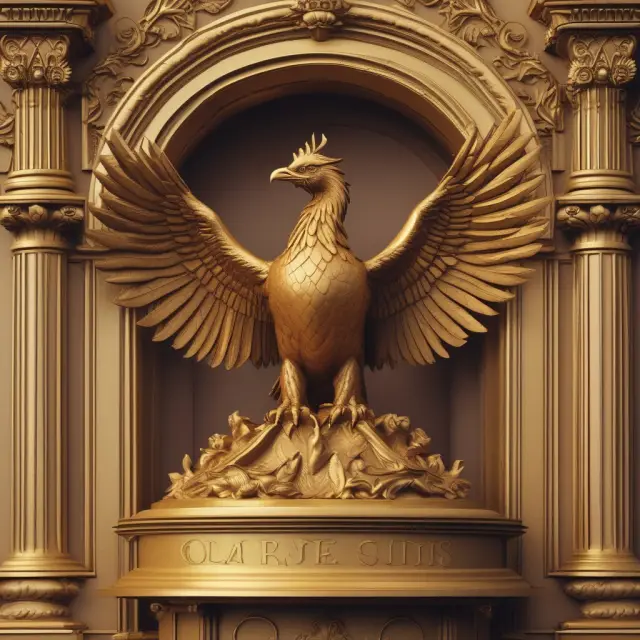 Golden phoenix shielding vault of Tier 1 capital ratios - symbolizing banks