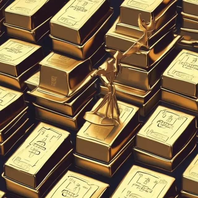 A golden scale balancing capital reserves against total assets, symbolizing a Tier 1 leverage ratio calculation