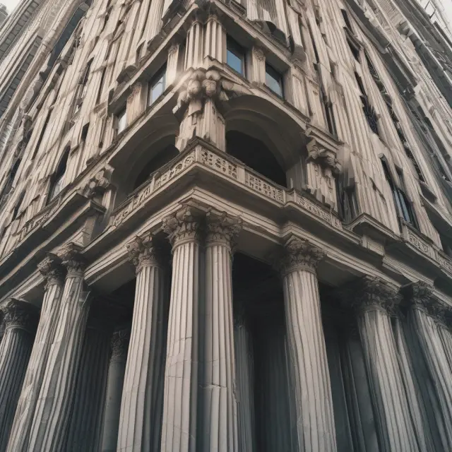 A visualization of Tier 1 capital as stable pillars supporting a towering bank structure