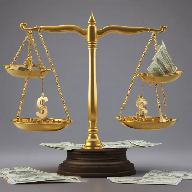 Golden scale illustrating time-weighted return calculation with external cash flows