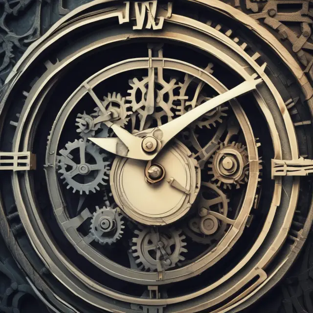 An intricate clock illustrating the interchangeability of gears representing various investment performance measures, with TWR at its core.