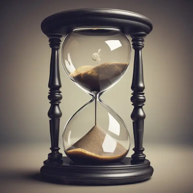 Clock and hourglass depicting the concept of time decay and its influence on option pricing