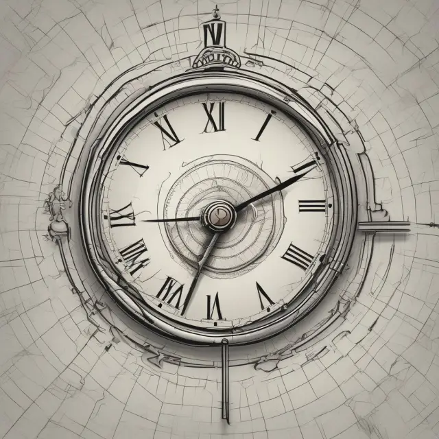 A metaphorical clock with an hourglass and options contracts, symbolizing the accelerating impact of time decay on option prices