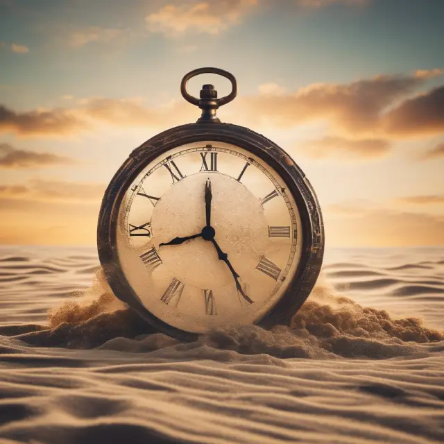 Image of a melting-hourglass clock illustrating the concept of time decay in options trading