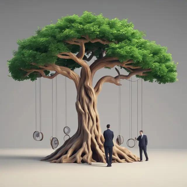 Image of banks connecting depositors and borrowers through time deposit accounts, emphasizing stability and growth