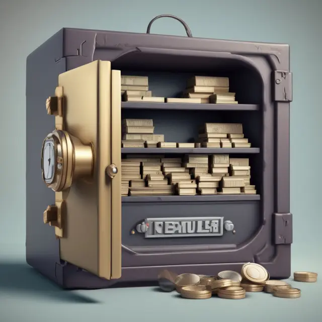Safe vault holding CDs, money market accounts, savings accounts symbolizing short-term investments