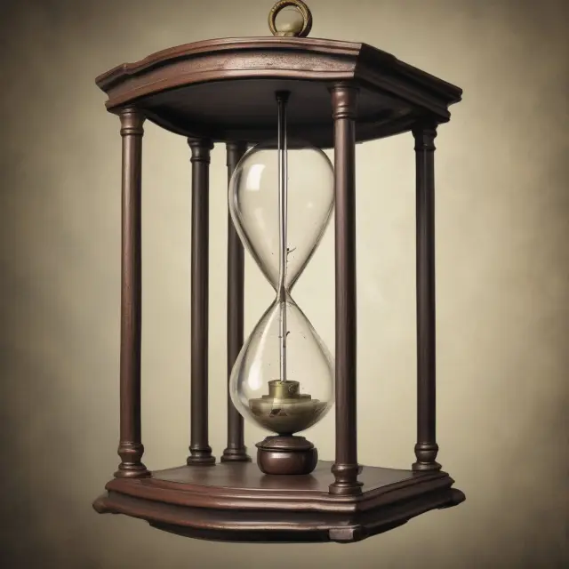 A pendulum representing time horizon swaying between an investor