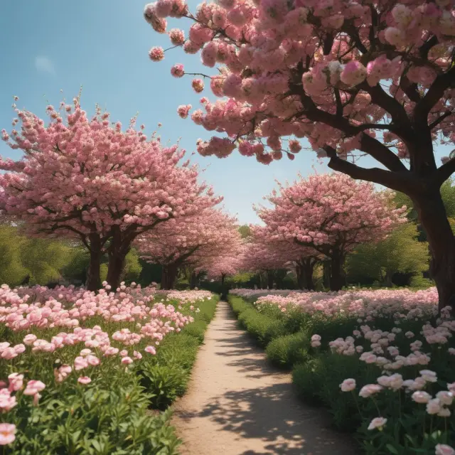 A lush garden representing various investment horizons: short-term flowers, medium-term plants, and long-term trees growing amidst financial goals