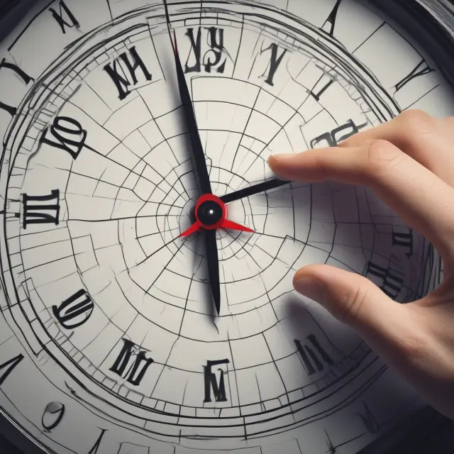 A clock hand indicating a limit price on a stock chart, emphasizing time in force orders