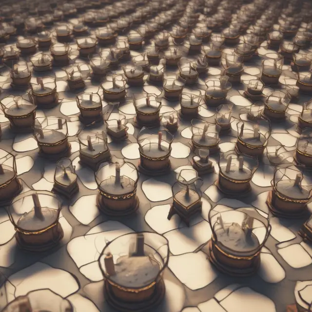 Market scene filled with hourglasses symbolizing various time in force order settings