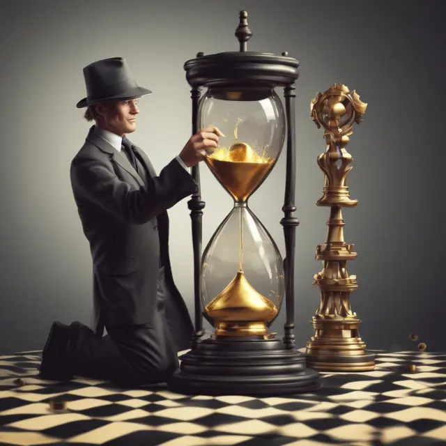 An efficient timekeeper controls golden orders on a chessboard of market opportunities