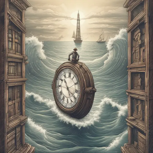 An institutional investor skillfully navigates treacherous market waters using a steering wheel labeled