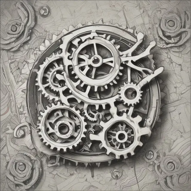 Two entwined gears representing small businesses and the times-revenue method, illustrating financial planning and exit strategies based on revenue multiples.