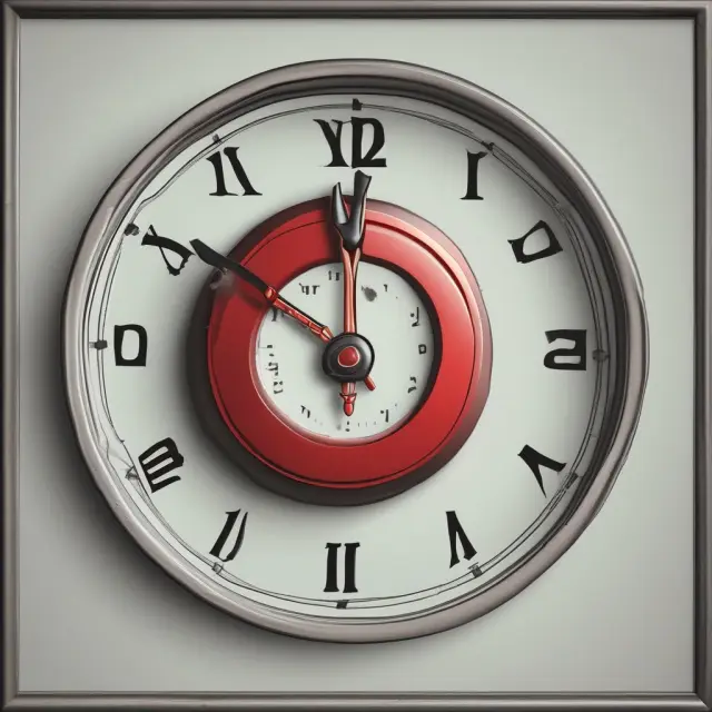 Clock showing a bomb
