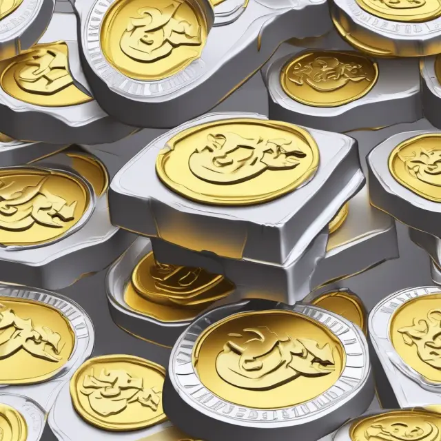 Golden coins transforming into silver bars: Present Value (PV) to Future Value (FV)