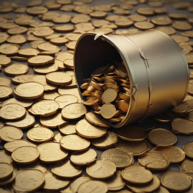 An image of a time capsule revealing gold coins growing in value through compound interest, representing the essence of the Time Value of Money concept.