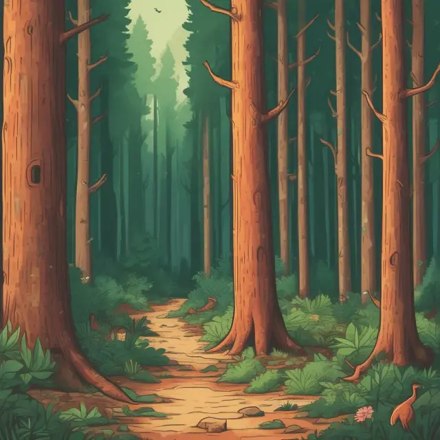 Image of a TIMO team working together in a forest, balancing nature
