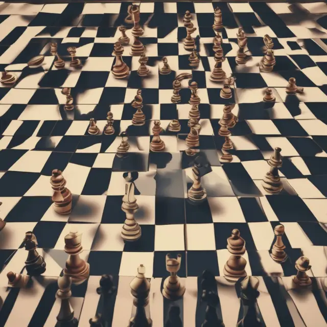 A chessboard illustrates different investment options and the TINA effect
