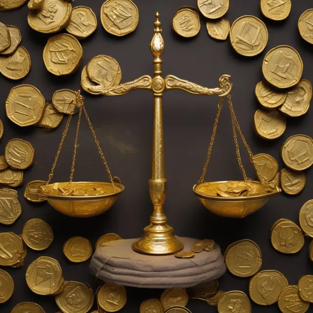 A balance with tobacco leaves symbolizing public health and another with gold coins representing revenues, showcasing the complex relationship between tobacco taxes in developing countries