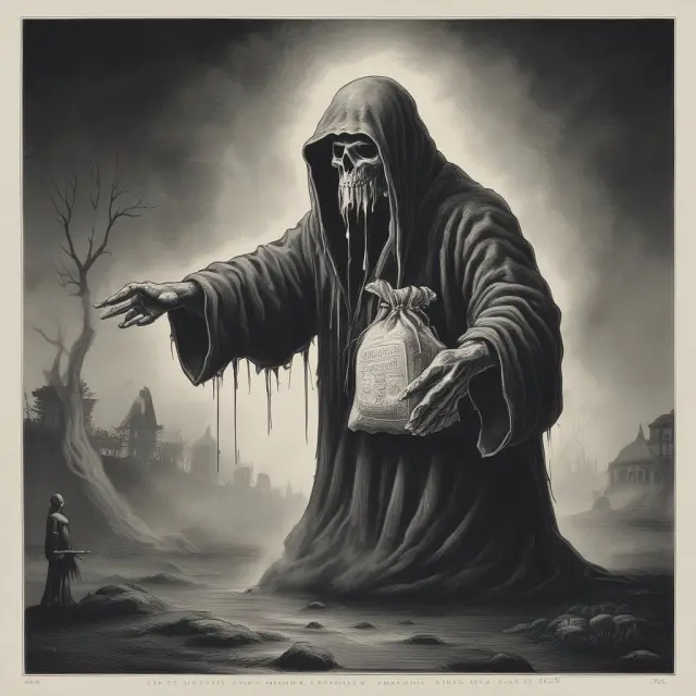 A secretive figure evading taxes and engaging in illicit trade, symbolizing challenges to tobacco tax implementation.