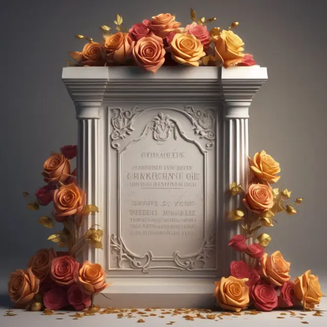 A vintage tombstone illustrating a stock market announcement, displaying essential investment information.